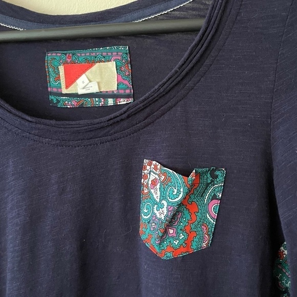 Anthropologie Paper Locket Paisley Accordion Tee - Picture 4 of 5